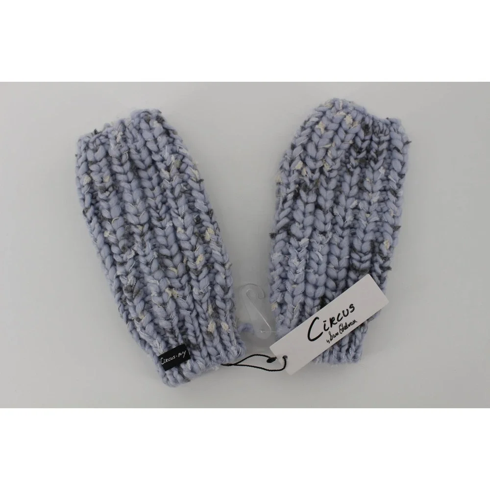 Circus by Sam Edelman Womens Light Blue Knit Fingerless Gloves Mittens One Size